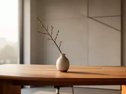 Minimalistischer, moderner Arbeitsbereich mit sauberer Oberfläche und weichem Tageslicht, das eine ruhige und aufgeräumte Atmosphäre schafft. - Foto: über boerse-global.de