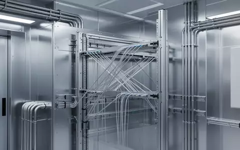Eine saubere, moderne Laborumgebung mit Netzwerkinfrastruktur und Glasfaserverkabelung in einer professionellen Forschungseinrichtung. - Foto: über boerse-global.de