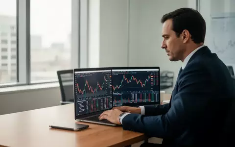 Ein Investor in einem modernen Büro, der vor einem Laptop sitzt und Finanzdaten analysiert. - Foto: über boerse-global.de