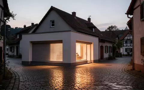 Ein ruhiges, traditionelles Dorfgeschäft mit dezenter Beleuchtung in einer deutschen Kleinstadt bei Dämmerung. - Foto: über boerse-global.de