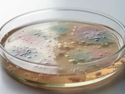 Nahaufnahme einer Laborschale mit Nährboden zur mikrobiologischen Untersuchung von Bakterienkulturen. - Foto: über boerse-global.de
