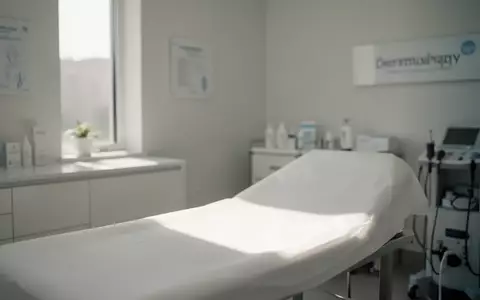 Ein minimalistischer, heller Behandlungsraum in einer dermatologischen Praxis mit natürlichem Lichteinfall. - Foto: über boerse-global.de
