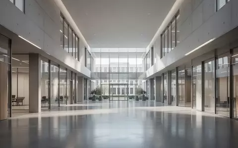 Ein minimalistisches, modernes Bürogebäude der Europäischen Kommission mit kühler Architektur und natürlichem Lichteinfall. - Foto: über boerse-global.de