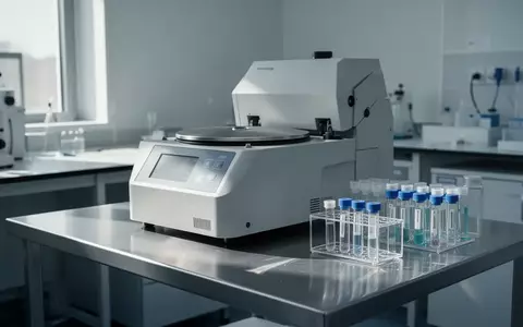 Moderne medizinische Laborausstattung mit Probenröhrchen auf einem Edelstahltisch zur Diagnose von Lipoprotein-Werten. - Foto: über boerse-global.de