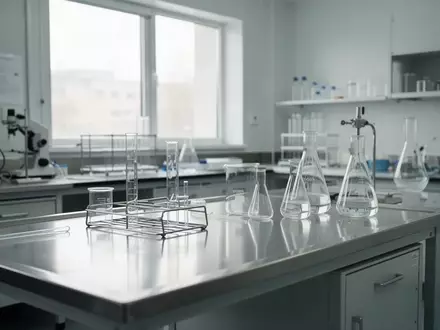 Ein steriler, modern ausgestatteter klinischer Forschungsraum mit Edelstahloberflächen und Glasbehältern bei natürlichem Licht. - Foto: über boerse-global.de