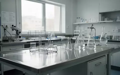Ein steriler, modern ausgestatteter klinischer Forschungsraum mit Edelstahloberflächen und Glasbehältern bei natürlichem Licht. - Foto: über boerse-global.de