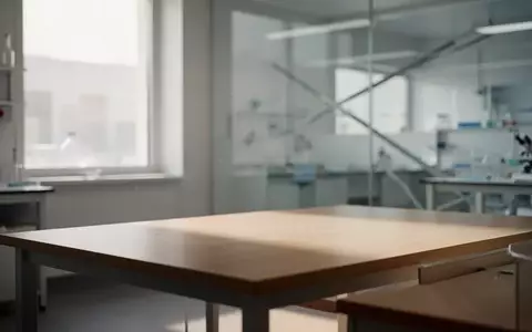 Ein minimalistischer, leerer Labortisch in einem hellen, ruhigen Forschungsraum mit weichem Tageslicht. - Foto: über boerse-global.de