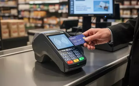 Ein modernes Kassenterminal für kontaktloses Bezahlen an einer Ladentheke. - Foto: über boerse-global.de
