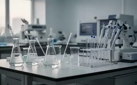 Ein moderner Labortisch mit wissenschaftlichen Instrumenten in einer sterilen Forschungsumgebung. - Foto: über boerse-global.de