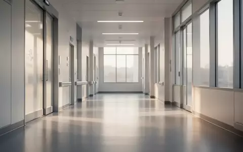 Ein heller, leerer Krankenhausflur mit modernem Design und natürlichem Lichteinfall, der eine klinische Forschungsumgebung darstellt. - Foto: über boerse-global.de
