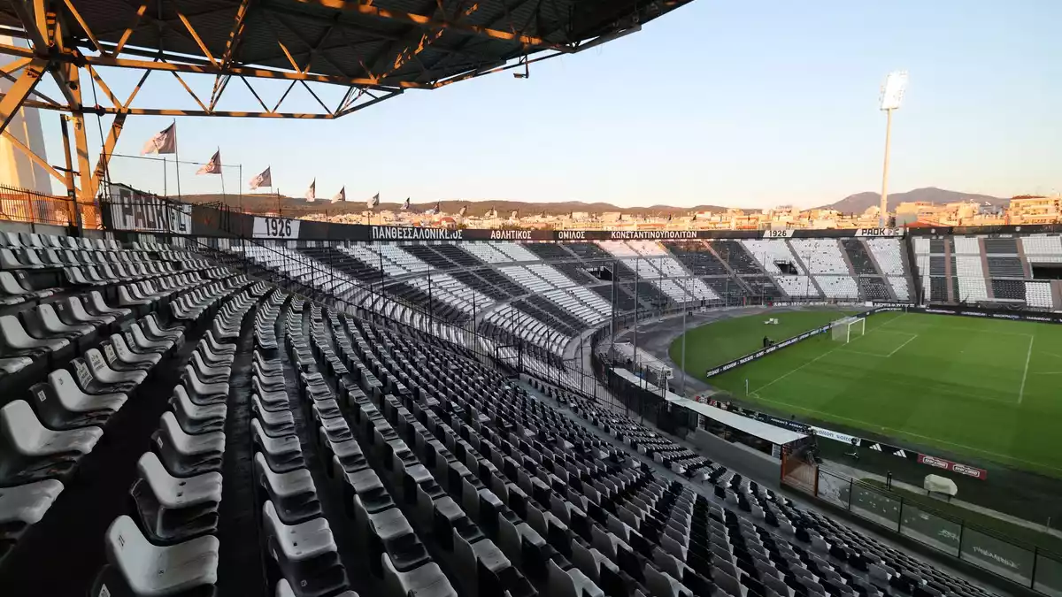 Das Toumba Stadion des Vereins PAOK Saloniki wird gegen Deutschland ausverlauft sein.  - Bild: Christian Charisius/dpa