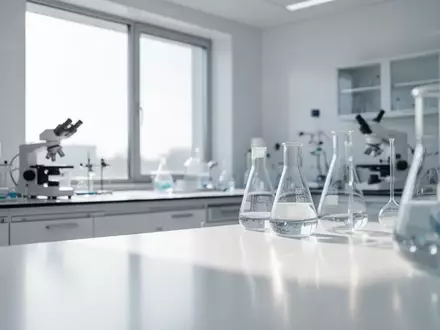 Ein minimalistisches, modernes Labor mit hochwertigen medizinischen Forschungsgeräten in einer hellen, professionellen Umgebung. - Foto: über boerse-global.de