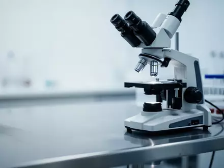 Ein steriler Labortisch mit einem professionellen Mikroskop in einer klinischen Forschungsumgebung. - Foto: über boerse-global.de