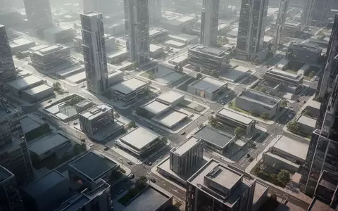 Eine Luftaufnahme eines urbanen Straßennetzes mit geometrischen Strukturen bei Tageslicht. - Foto: über boerse-global.de