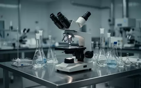 Hochmodernes Labormikroskop auf einem sterilen Edelstahltisch in einer wissenschaftlichen Forschungseinrichtung. - Foto: über boerse-global.de