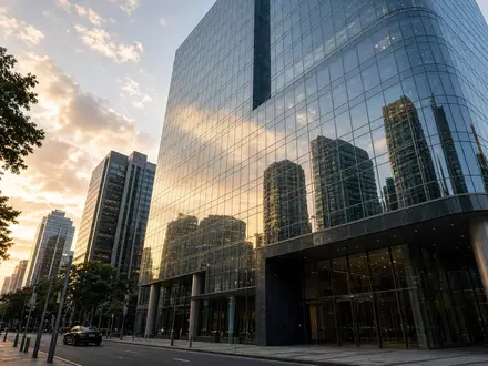 Moderne Glaswolkenkratzer im Finanzviertel von Singapur bei Sonnenuntergang. - Foto: über boerse-global.de