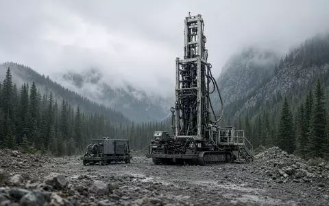 Ein geologisches Bohrgerät auf einer abgelegenen Waldlichtung bei der Erkundung von Bodenschätzen. - Foto: über boerse-global.de