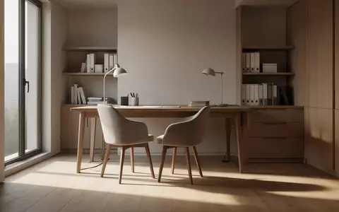 Ein minimalistisch eingerichteter, aufgeräumter Arbeitsplatz mit einem Holztisch und natürlichem Lichteinfall. - Foto: über boerse-global.de