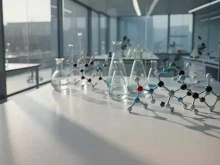 Ein helles, modernes Forschungslabor mit Glaswänden und minimalistischen Oberflächen in einer akademischen Umgebung. - Foto: über boerse-global.de