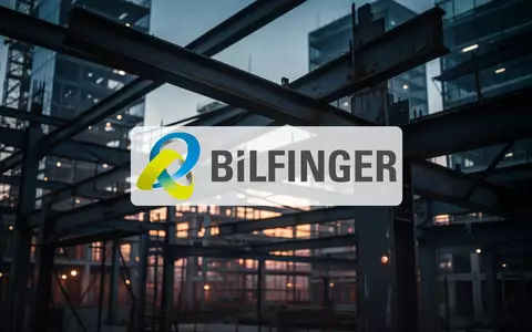 Abstrakte Darstellung einer modernen Baustelle bei Dämmerung, die eine angespannte industrielle Marktstimmung symbolisiert. - Foto: über boerse-global.de