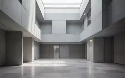 Minimalistische, architektonische Innenansicht mit klaren Linien und natürlichem Licht, die Stabilität und Struktur symbolisiert. - Foto: über boerse-global.de