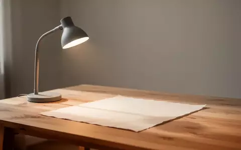 Ein aufgeräumter, minimalistischer Schreibtisch mit sanftem Tageslicht und einer Schreibtischlampe in einer ruhigen Arbeitsumgebung. - Foto: über boerse-global.de