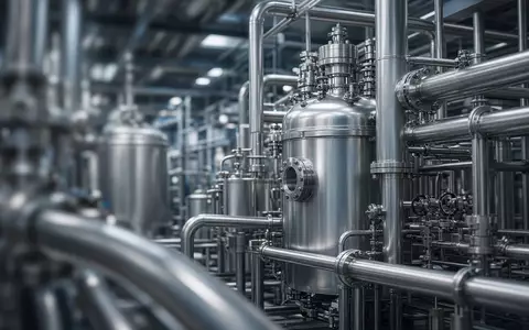 Industrielle Reaktoren in einer modernen Metallverarbeitungsanlage bei natürlichem Licht. - Foto: über boerse-global.de