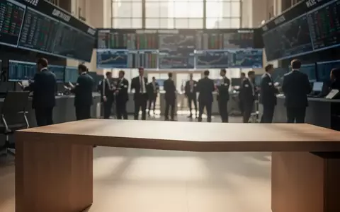 Ein moderner Börsenhandelssaal in sanftem Licht mit unscharfen Personen im Hintergrund. - Foto: über boerse-global.de