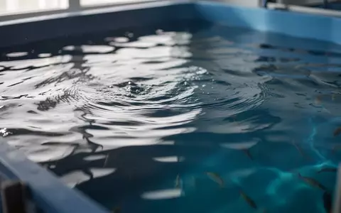 Klares, leicht bewegtes Wasser in einem Aquakulturbecken bei natürlichem Lichteinfall - Foto: über boerse-global.de