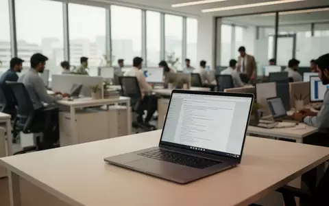 Moderne Büroräume in einem indischen Technologiezentrum mit Mitarbeitern an ihren Arbeitsplätzen. - Foto: über boerse-global.de