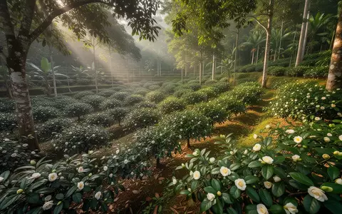 Üppige Heilpflanzenplantage unter einem schattigen Waldkronendach in Vietnam, die biologischen Anbau und Biodiversität zeigt. - Foto: über boerse-global.de