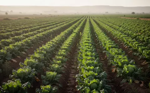 Weitläufiges, sonnendurchflutetes Salatfeld in Mexiko vor der Ernte. - Foto: über boerse-global.de