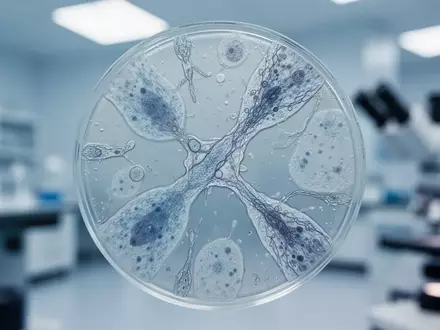 Mikroskopische Aufnahme biologischer Strukturen in einem klinischen Forschungslabor. - Foto: über boerse-global.de