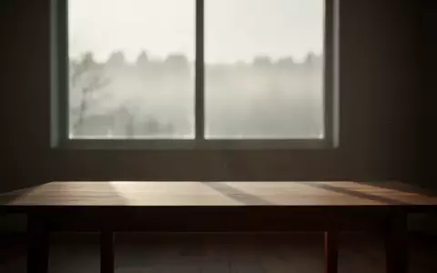 Ein minimalistischer, ruhig gestalteter Raum mit weichem Licht und Blick auf eine neblige Landschaft, der eine nachdenkliche Atmosphäre vermittelt. - Foto: über boerse-global.de