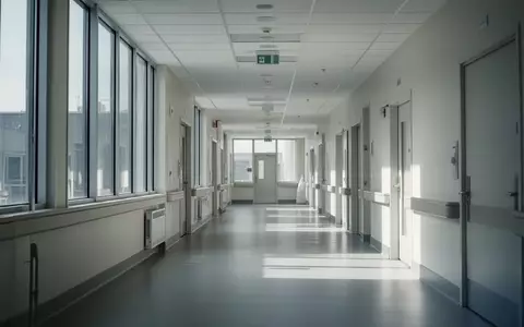 Ein heller, minimalistischer Krankenhausflur mit einfallendem Tageslicht. - Foto: über boerse-global.de