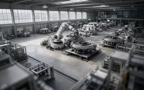 Moderne, leere Fertigungshalle in einer Luft- und Raumfahrtanlage in Mirabel bei natürlichem Tageslicht. - Foto: über boerse-global.de