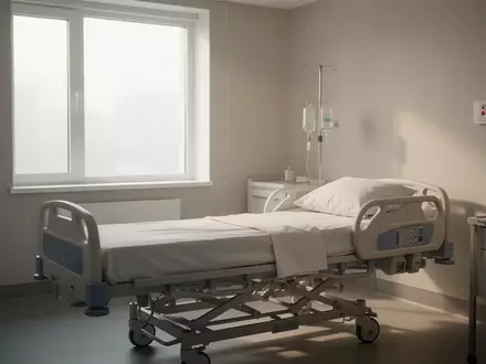 Ein leeres, klinisch wirkendes Krankenhauszimmer mit einfallendem Tageslicht und einem unbenutzten Bett. - Foto: über boerse-global.de