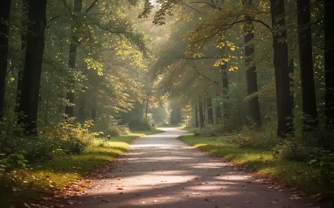 Ein sonnendurchfluteter Waldweg im Herbst, der zu Bewegung und einem gesunden Lebensstil einlädt. - Foto: über boerse-global.de