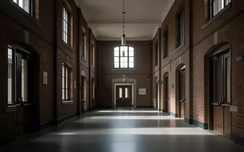 Ein leerer, schlicht beleuchteter Flur in einem historischen Verwaltungsgebäude. - Foto: über boerse-global.de