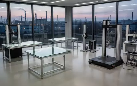Ein minimalistisches, modernes Forschungslabor mit polierten Betonböden und hochwertigen Metallgeräten in München. - Foto: über boerse-global.de