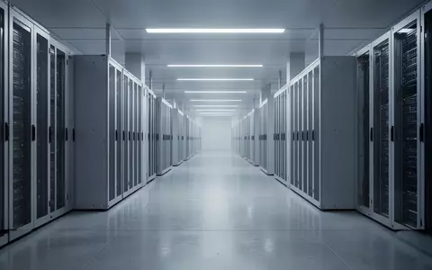 Ein minimalistischer Serverraum in einem Behördengebäude mit neutralen Server-Racks und kühler Beleuchtung. - Foto: über boerse-global.de