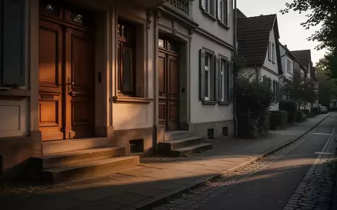 Eine leere, ruhig wirkende Wohnstraße in einer deutschen Vorstadt am späten Nachmittag. - Foto: über boerse-global.de