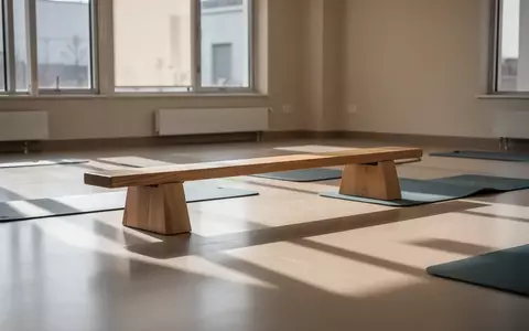 Ein heller, minimalistischer Rehabilitationsraum mit Übungsmatten und einer Balancierstange in einem sonnendurchfluteten Studio. - Foto: über boerse-global.de