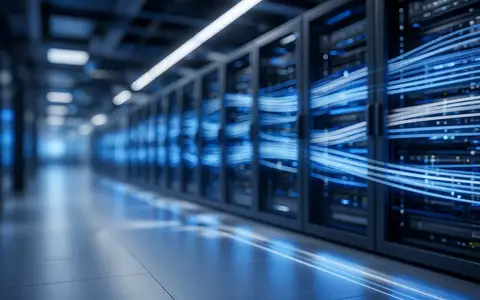 Abstrakte Darstellung moderner Cloud-Infrastruktur und digitaler Vernetzung in einem Rechenzentrum. - Foto: über boerse-global.de