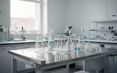 Ein minimalistisches, helles medizinisches Labor mit gläsernen Laborgefäßen auf einer Edelstahloberfläche bei Tageslicht. - Foto: über boerse-global.de