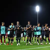 Die deutsche Nationalmannschaft nach dem 0:0 in Griechenland.  - Foto: Christian Charisius/dpa