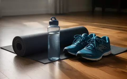 Symbolbild: Yogamatte, Trinkflasche und Laufschuhe - Foto: über boerse-global.de