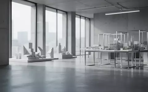 Minimalistisches Industriedesign-Studio mit Fokus auf präzise Architektur und natürliche Lichtverhältnisse. - Foto: über boerse-global.de