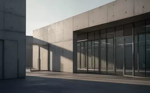 Moderne, minimalistische Architektur eines Forschungsgebäudes mit klaren Linien und Schattenwurf bei spätem Sonnenlicht. - Foto: über boerse-global.de