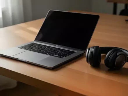 Symbolic image: laptop and headphones on a desk - Foto: über boerse-global.de